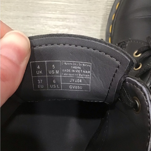 Dr. Martens Vegan 1461 Oxford Shoes Black Felix Rub Off Unisex Women’s 6 Men’s 5 - Picture 9 of 9